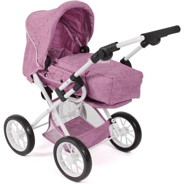 BAYER CHIC 2000 Combi Poppenwagen LENI Jeans Roze - Image 5