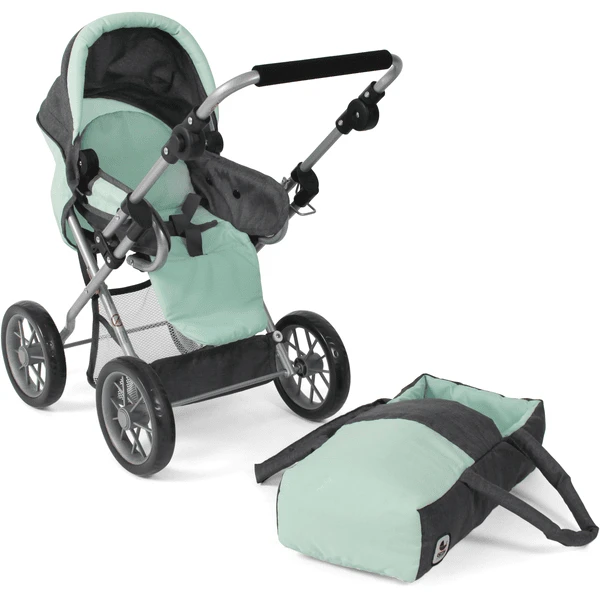 BAYER CHIC 2000 Combi Poppenwagen LENI Melange Antraciet-mint - Image 4