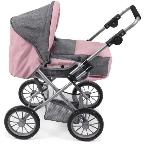 BAYER CHIC 2000 Combi Poppenwagen LENI Melange Grijs-roze - Image 2