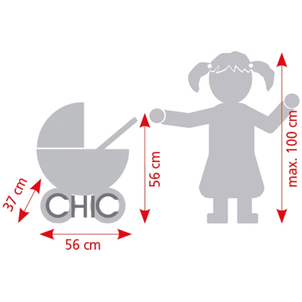 BAYER CHIC 2000 Mini Knuffel Kinderwagen SMARTY Melange Grijs-navy - Image 4