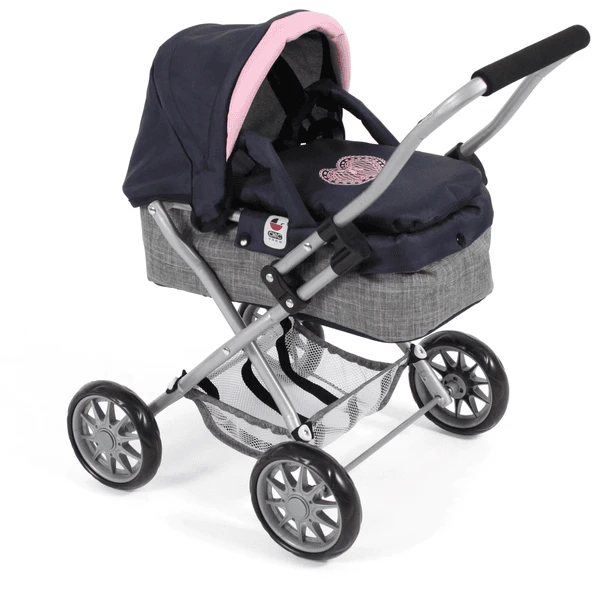 BAYER CHIC 2000 Mini Knuffel Kinderwagen SMARTY Melange Grijs-navy - Image 5