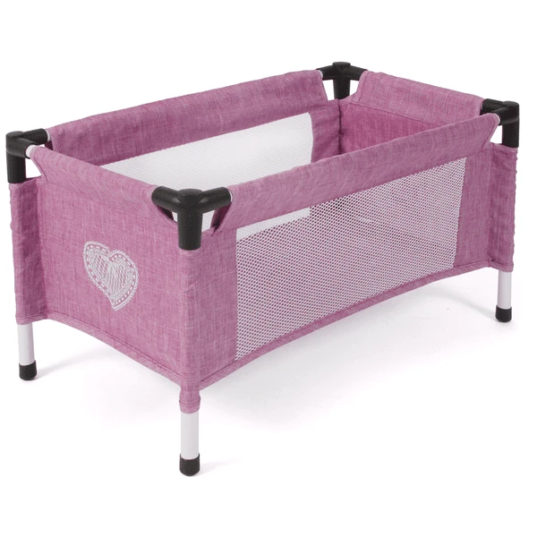 BAYER CHIC 2000 Poppen Reisbedje Jeans Roze - Image 3