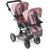 BAYER CHIC 2000 Poppenwagen Linus Duo Melange Grijs-roze