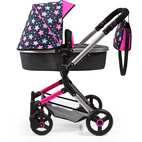 Bayer Design Neo Vario Combi Poppenwagen Zwart, Met Sterren - Image 2
