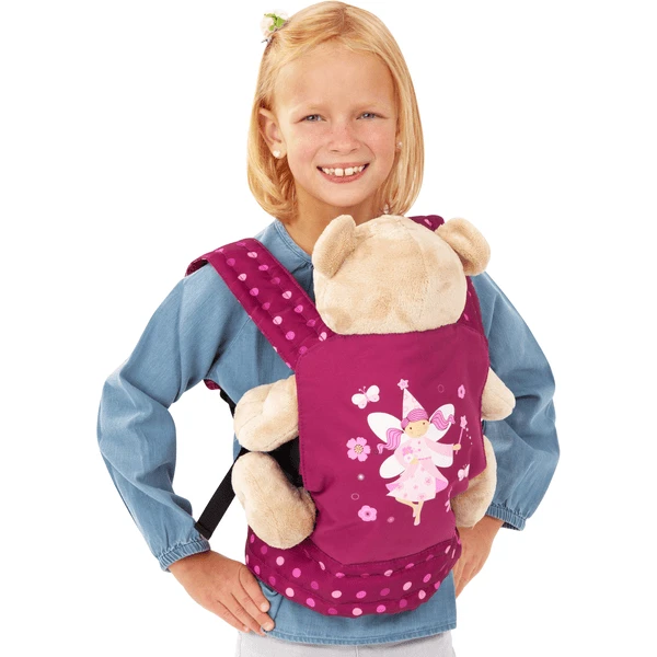 Bayer Design Poppen Draagriem Roze, Met Stippen En Sprookje - Image 3