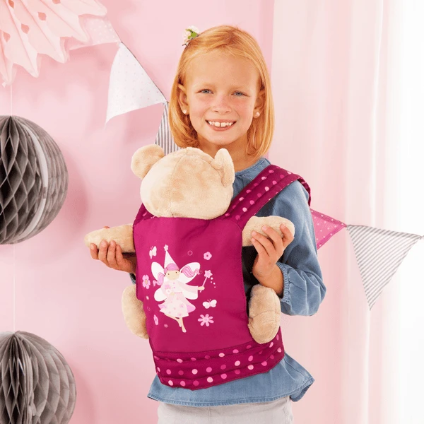 Bayer Design Poppen Draagriem Roze, Met Stippen En Sprookje - Image 4