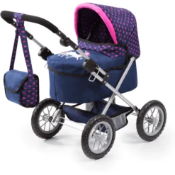 Bayer Design Poppenwagen Trendy Blauw, Met Eenhoorn