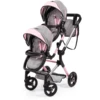 Bayer Design Twin Neo Poppenwagen Grijs/roze, Met Vlinder