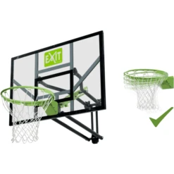 EXIT TOYS EXIT Galaxy Basket Aan De Muur Bevestigde Ballenhoepel Met Dunkring - Groen/zwar