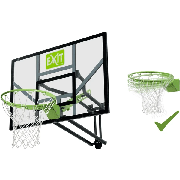 EXIT TOYS EXIT Galaxy Basket Aan De Muur Bevestigde Ballenhoepel Met Dunkring - Groen/zwar