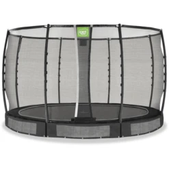 EXIT TOYS EXIT Silhouette Grondtrampoline ø366 Cm Met Veiligheidsnet - Groen