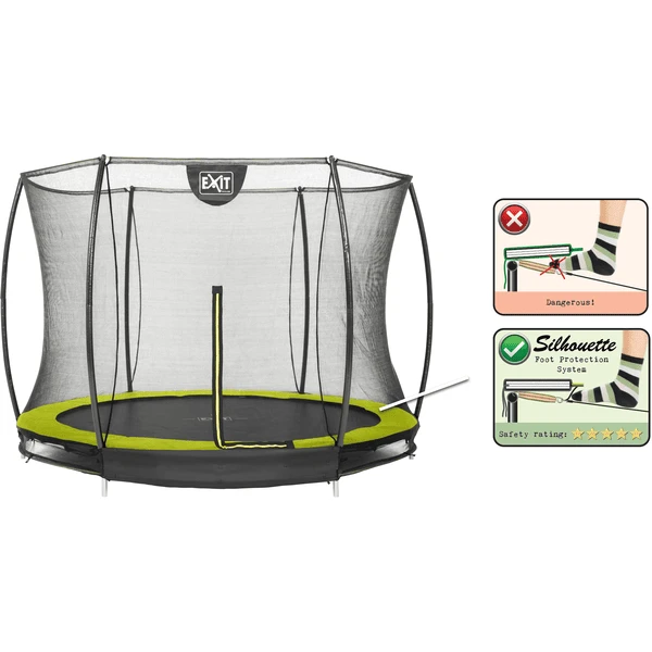 EXIT TOYS EXIT Silhouette Inground Trampoline ø305cm Met Veiligheidsnet - Groen - Image 2