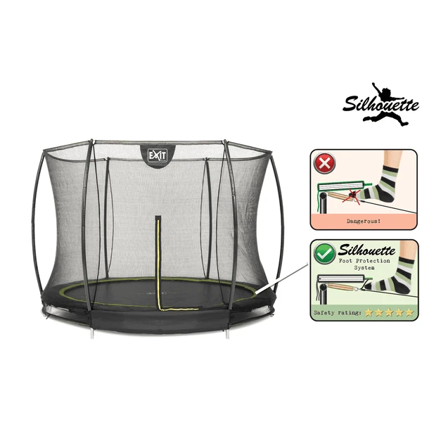 EXIT TOYS EXIT Silhouette Inground Trampoline ø305cm Met Veiligheidsnet - Zwart - Image 3
