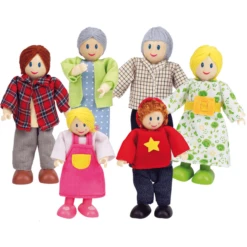 HAPE Poppenfamilie - Blanke Huidskleur 6delig