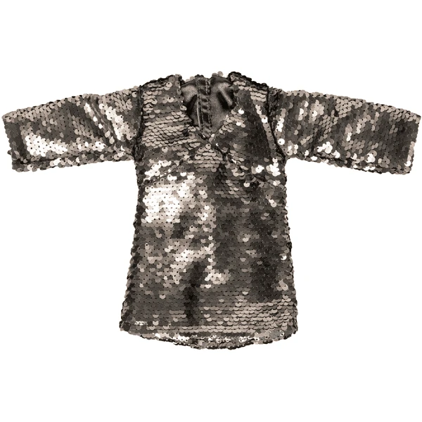 I'M A GIRLY Silver Glitterjurk - Image 3