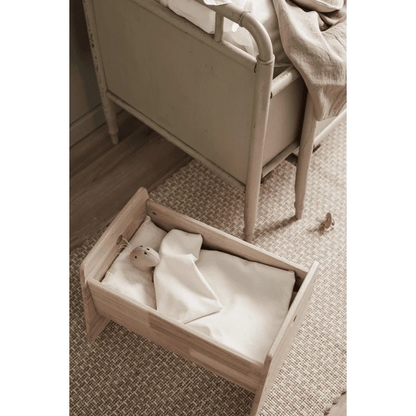 Kids Concept® Poppenwieg Met Beddengoed Natuur - Image 3