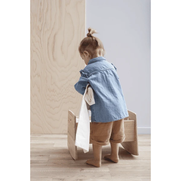 Kids Concept® Poppenwieg Met Beddengoed Natuur - Image 5