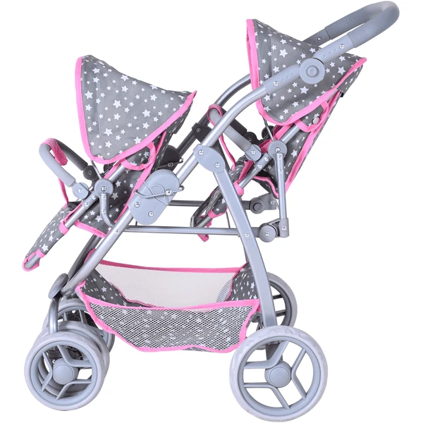 KnorrĀ® Toys Milo Tweeling Poppenwagen - Ster Grijs - Image 5