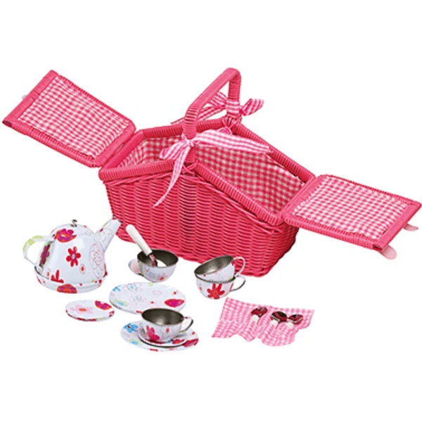 Small Foot LEGLER Picknickmand "Stalen Servies" - Image 2