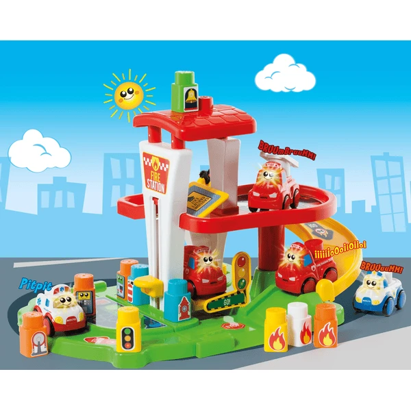 MOLTO Brandweer Station Met 10 Bouwstenen En Auto - Image 3