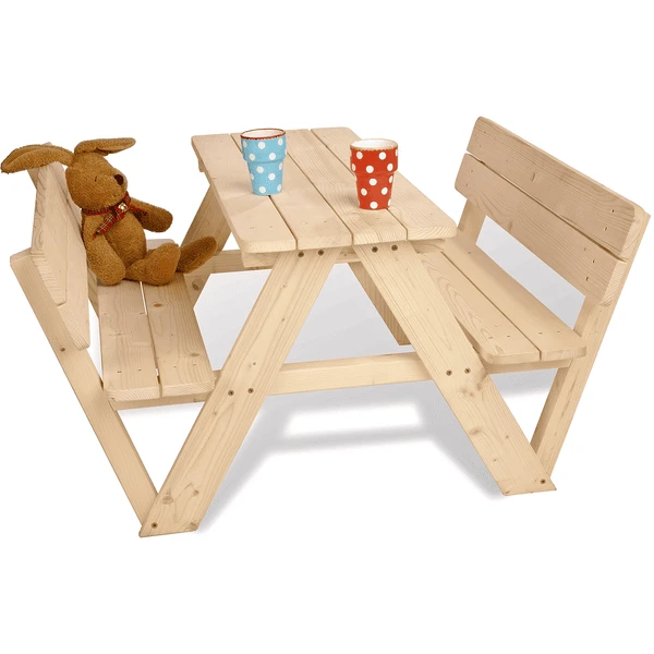 PINOLINO Kinder Picknicktafel Nicki Voor 4 Met Rugleuning