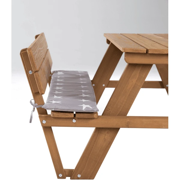 Roba Kinder Picknicktafel For 4 Outdoor Deluxe Teak Met Rugleuning - Image 2