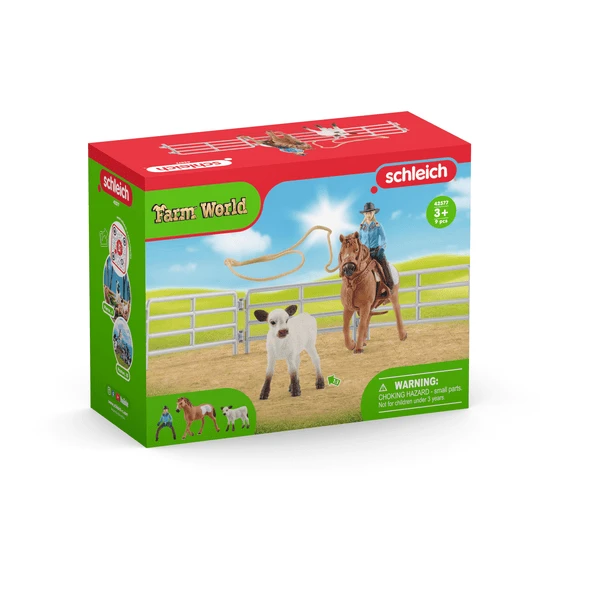 Schleich ® Team Roping Met Cowgirl 42577 - Image 2