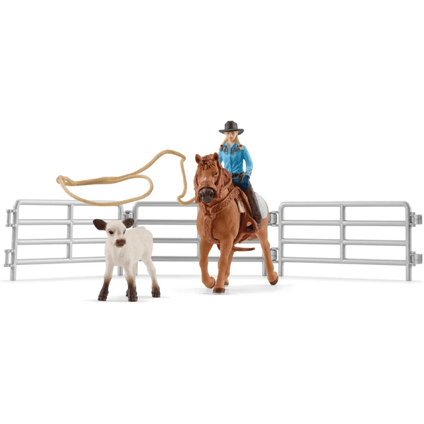 Schleich ® Team Roping Met Cowgirl 42577 - Image 3