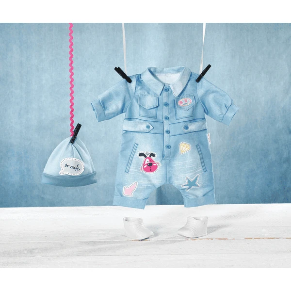 Zapf Creation BABY BornĀ® Deluxe Jeans Overall 43cm - Image 2