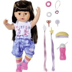 Zapf Creation BABY Geboren Zusje Brunette 43 Cm